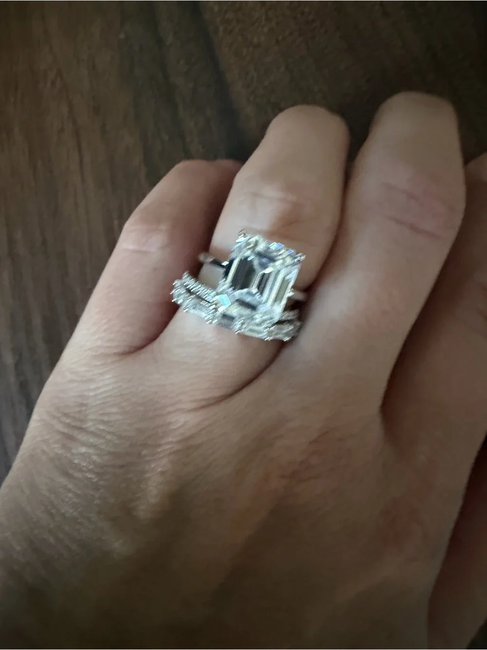 Moissanite ring set